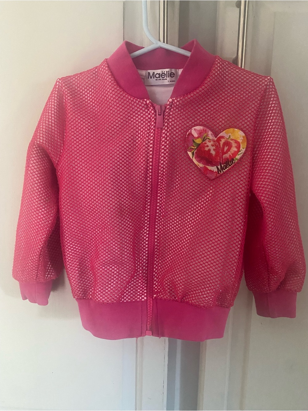Maëlie pink mesh bomber jacket Italian brand